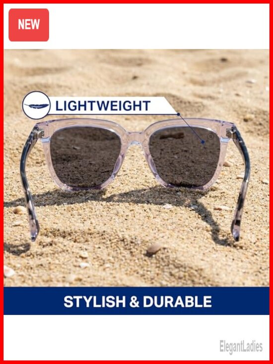 Polarized Butterfly Sunglasses with Acetate Temples - 100% UV Protection Cat Eye